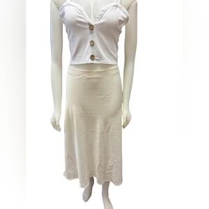 Rachel Zoe NWT Creme Maxi Skirt  Size 18 W